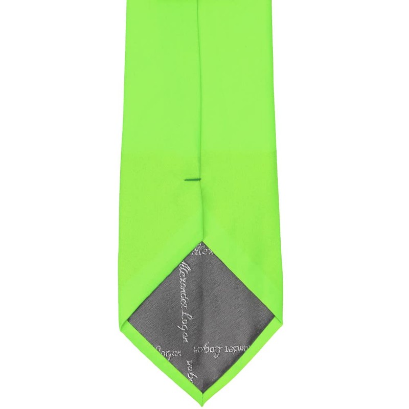 tiemart Solid Color Necktie (Hot Lime)