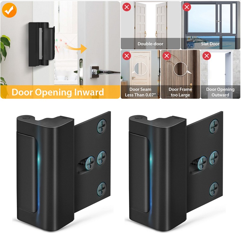 2 Set Door Security Lock Aluminum Alloy Collision Prevention Child