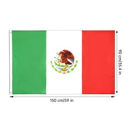 2 Pcs Mexico Flag 3x5 Foot | Flag of Mexico | Weatherproof Mexico Flags with Brass Grommets | Polyester Mexico National Flag for Outdoor Garden 2022 World Cup Party Celebration Decorations