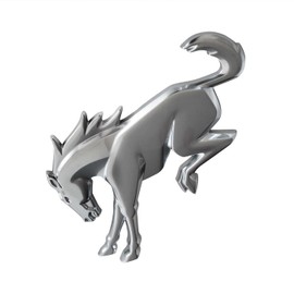 OEM M2DZ-9942528-A Silver Bucking Bronco Tailgate Emblem Made for Bronco 2021-2023