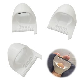 EsiFare Hand Sewing Seam Guide (Set of 3) Sewing Template Ruler, Seam Guide Ruler, Seam Guide with Scale, 0.08 inch (2 mm), 0.1 inch (3 mm), 0.1 inch (4 mm), Finger Template Hand Sewing, Needle