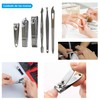 Set Manicure Pedicure Acero Inoxidable 19 Piezas Para Uñas de