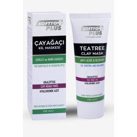 Softto+Plus Tea Tree Clay Mask Anti-Akne - Gesichtsmaske gegen Akne & Unreinheiten