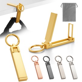 Bag Hanger, No Installation Required, Load Capacity 39.7 lbs (18 kg), Bag, Hook, Large Size, Bag Hanger, Pearl Gold Plated