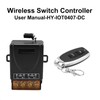 Wireless Remote Switch for Home and Industrial Equipment Suitable for