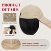 Beige Hat Wig for Women,6 Inch Synthetic Short Straight Hat