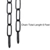 Mr.Color Black Metal Chandelier - Heavy Duty, 6 Feet Chain