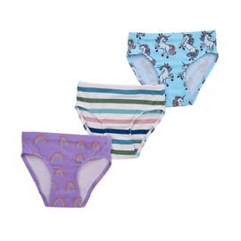 MeUndies Girls Bikini Brief 3-Pack - Soft Modal Fabric with No Pinch Waistband | Fun Prints, Scratch-Free Design, and Durable, Natural Fibers for Ultimate Comfort, Sparkle Pack (Size 8)