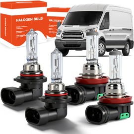 OQSNCV Fit for Ford Transit 150 250 350 (2014-2024) Halogen Headlight Bulbs, 9005 High Beam + H11 Low Beam Headlamp Replacement Bulbs Kit, Pack of 4