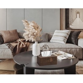 Colylan Tissue Box Cover Rectangular Tissue Box Holder for Bathroom (Retro Brown)