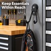 Magnetic Garage Hook, Heavy-Duty Double-Prong Tool Hanger, No-Drill Magnetic Storage