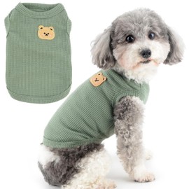 Zunea Dog Shirts for Small Dogs Summer Vest Pet T-Shirt Puppy Girls Boys Clothing Soft Breathable Basic T-Shirt Stretchy Sleeveless Tank Top Chihuahua Cat Sweatshirt Clothing Green XXL