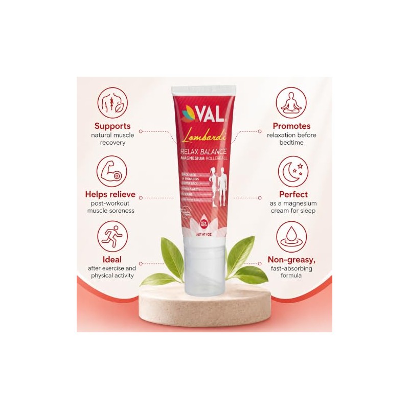 VAL Val Lombardi Rollerball De Magnesio - Aplicador De Masaje