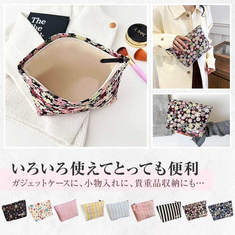 Constlia Makeup Pouch, Perfect for Travel and Carrying, Fabric Makeup