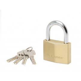 Master Lock 2960EURD Key Padlock with Extra Thick Solid Brass Body, Gold, 8,8 x 6 x 2,1 cm