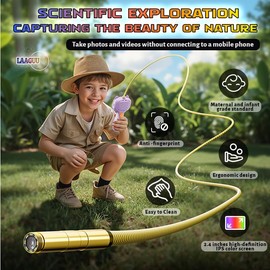 Borescope Snake Camera with Light for Kids，STEM Endoscope Educational Toy Kit，Outdoor Camping Nature Science Exploration Hoilday Birthday Gift for Boys & Girls Ages 3+ Years Old (Purple)