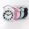 MPM Quality Design Metal Alarm Clock in Trendy Pastel Colours,