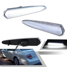 GTINTHEBOX Clear Lens White LED Rear Side Marker Lights for 2000 2001 2002 2003 Nissan Maxima Fender Bumper Lamp