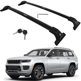 SAREMAS Lockable Duty 260lbs Cargo Racks for 2022-2025 Grand Cherokee & 2021-2025 Jeep Grand Cherokee L Roof Rack Cross Bars Rail Luggage Carrier Accessories