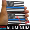 Riley Express 2x ALUMINUM Thin Blue Line Decal Sticker Car,