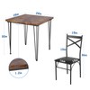 VECELO 3-Piece Dining Room Kitchen Table and Pu Cushion Chair