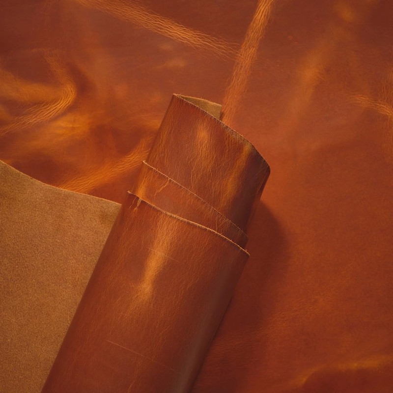 Buckleguy.com La Bretagna Leather, Cowboy, Panel, Marmalade