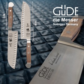 Güde Alpha Barrel Oak Series - 7" Santoku Knife - Made in Solingen, Germany Since 1910 - Rare Oak Wood, Over 80 Years Old.