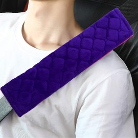 2 Pcs Seat Belt Pads, Seat Belt Comfort Harness Pads Cover Soft Plush Furry Grid Car Belt Pads Safety Belt Strap Luggage Shoulder Pad for Adults and Children Kids Travel Seat Belt Covers