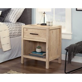 Sauder Pacific View Bedroom Night Stand, Spacious Storage, 1 Drawer Nightstand, Prime Oak Finish