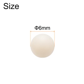 sourcing map 100pcs Nylon Bearing Balls 6mm Solid Plastic Balls, Precision Mini Nylon Balls