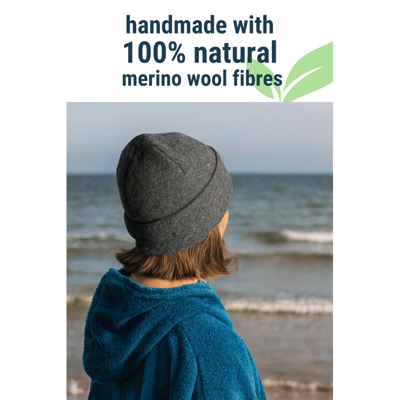 Sauni 100% Merino Wool Felt Sauna Hat Beanie - One