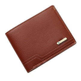 MUFANDUO Slim Wallet for Men with Coin Purse, Minimalist Wallet with Zipper, Bifold Mens Wallets with Credit Card Holder, PU Leather Men's Wallet with Money Clip, Carteras Para Hombres (Brown L)