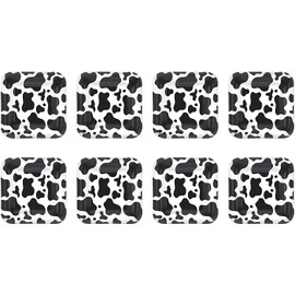 Beistle party supplies Cow Print - 9 Inch Square Plates, Black/White, Cow Print Plates Inch US