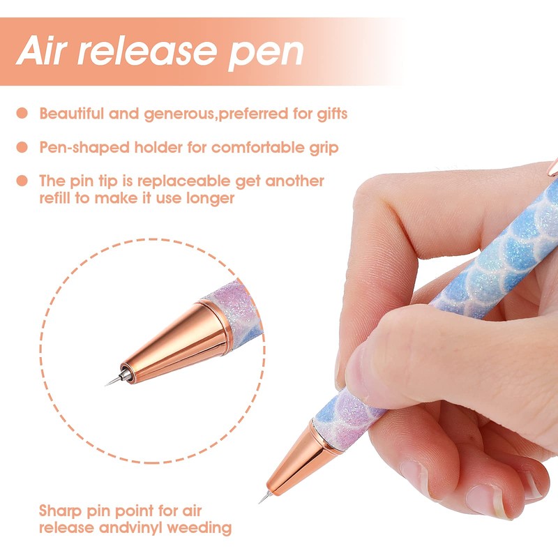 ASTER 2 Pcs Air Release Weeding Pen, Retractable Pin Pen