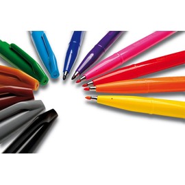 Pentel S520-B Sign Pen - Red, Pack of 12