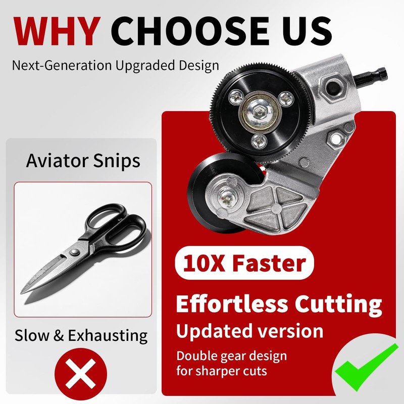 Metal Nibbler Drill Attachment, Heavy Duty Sheet Metal Cutter with