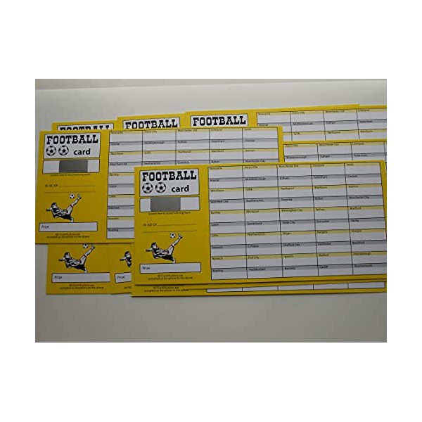 DWL 50 SPACE FOOTBALL TEAMS THEMED SCRATCH CARDS SET OF