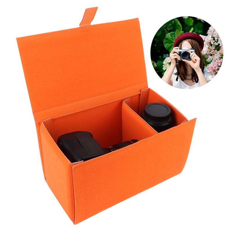 Camera Bag Waterproof Dustproof Detachable Shockproof SLR Camera Lens BagOrange
