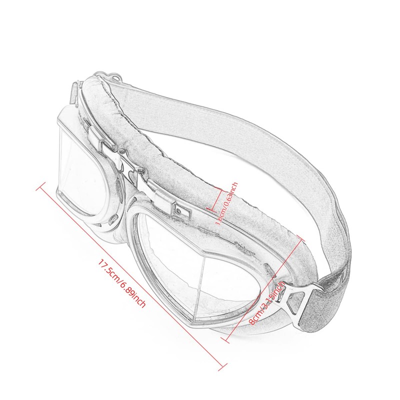 Motorcycle Goggles Retro Wind Protection Eye Protection Glasses PU Leather