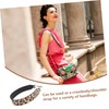 CAXUSD Creative Double-sided Detachable Shoulder Bag Strap Leopard Black Versatile