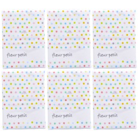 Marubeni Pulp & Paper, White, 8.3 x 8.3 inches (21 x 21 cm), Fleur, Petite, Disposable, 3 Layers, Pocket Type, Set of 10, Set of 6