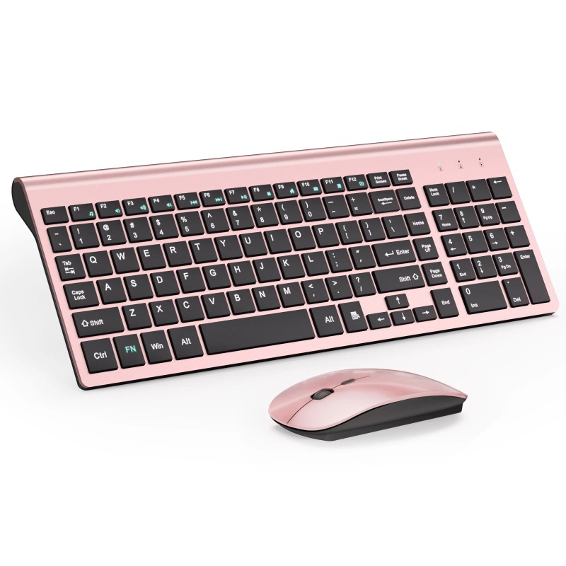 Topmate Ultra Slim Wireless Keyboard and Mouse Combo, Silent Compact