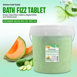 SPA REDI - Bath Fizz Tablets - Cucumber Scented - 2500 Tablets - 3 Gal Pail