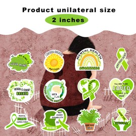 Mental Health Awareness Brain Anxiety Sensory Stickers - Motivational Inspirational Mental Health Anti Stress Tactile Rough Sensory Calm Textured Strips Calming Stickers for Kids 36 Pcs