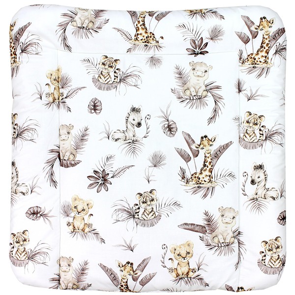 TupTam Baby Changing Mat with Cotton Cover Patterned Lion Leaves
