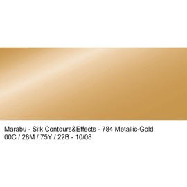 Marabu Contours And Effects Outliner Silk Paint, Gold, (784), 25ml, Water Based Silk Paint, Fixed By Ironing, Silk Painting And Thin Cotton Fabrics
