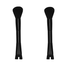 2Pcs Black Nose Contour U-Shaped Makeup Brush for Sculpting and Defining Nose Contour, 2-in-1 Precision Dual Ended Makeup Brush Perfect for Defining Cheek Bones Contouring the Face Contour Brushes