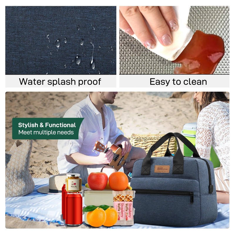 HOMESPON Insulated Lunch Bag for Women Men Lunch Box Cooler