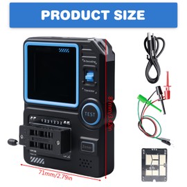 LCR-P1 Transistor Tester, Transistor Meter with Colour Display, Diode Capacitor Resistance Meter LCR ESR Meter LCR Resistance Counter Multifunction Tester NPN PNP MOSFET IR