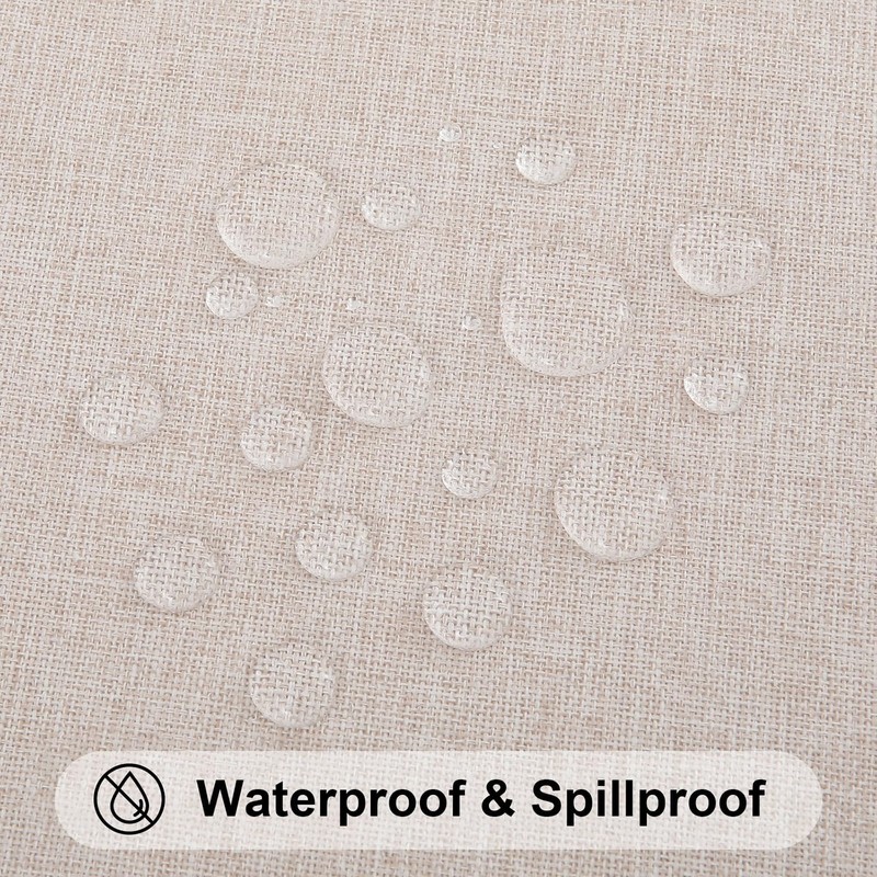 smiry Rectangular Table Cloth Wipe Clean 140x200 cm, Wipeable Water